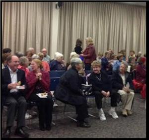Audience at "Someone Must Wash the Dishes: An Anti-Suffrage Satire"